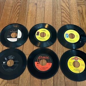 Lot of 6 Funk/Soul 45 Vinyls Chuck Jackson Clyde McPhatter Spinners Taylor Curti